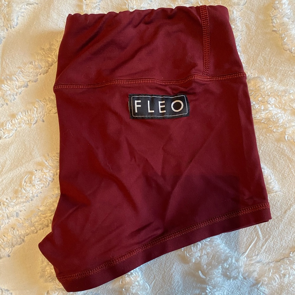 Maroon FLEO shorts